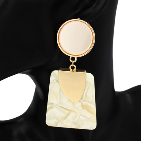 Fashion Acrylic Dangle Earrings #KE1153 - Multiple Colors (PC)