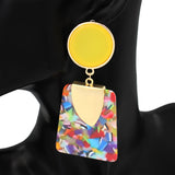 Fashion Acrylic Dangle Earrings #KE1153 - Multiple Colors (PC)