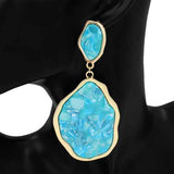 Fashion Resin Statement Drop Earrings #KE1154 - Multiple Colors (PC)
