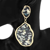Fashion Resin Statement Drop Earrings #KE1154 - Multiple Colors (PC)