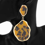 Fashion Resin Statement Drop Earrings #KE1154 - Multiple Colors (PC)