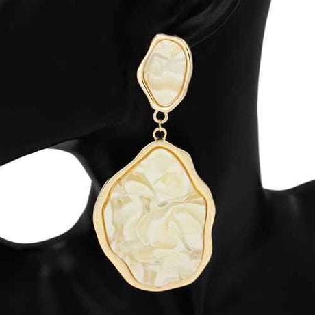 Fashion Resin Statement Drop Earrings #KE1154 - Multiple Colors (PC)