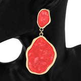 Fashion Resin Statement Drop Earrings #KE1154 - Multiple Colors (PC)