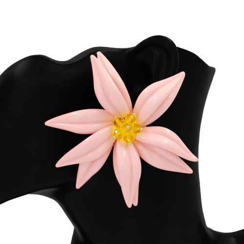 Fashion Large Floral Earrings #KE1195 - Multiple Colors (PC)