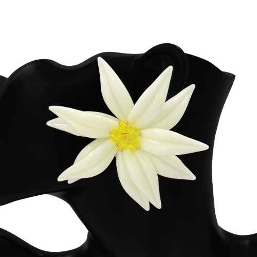 Fashion Large Floral Earrings #KE1195 - Multiple Colors (PC)