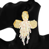 Fashion Flower/Pearl Statement Earrings #KE1199 - Multiple Colors (PC)