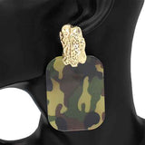 Fashion Small Rectangle Drop Earrings #KE1217 - Multiple Colors (PC)