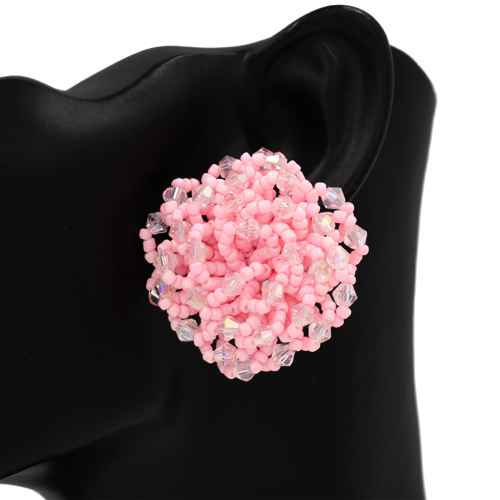 Fashion Beaded Earrings #KE1218 - Multiple Colors (PC)