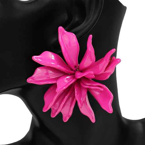 Fashion Floral Statement Earrings #KE1270 - Multiple Colors (PC)