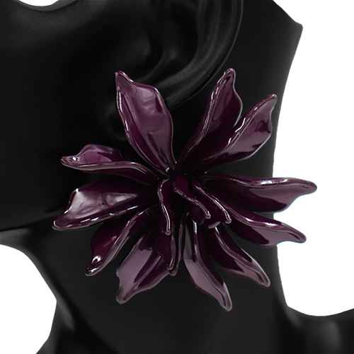 Fashion Floral Statement Earrings #KE1270 - Multiple Colors (PC)