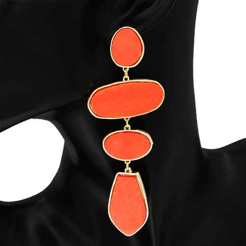 Fashion Geometric Drop Statement Earrings #KE1271 - Multiple Colors (PC)