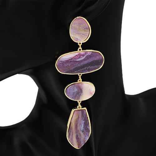 Fashion Geometric Drop Statement Earrings #KE1271 - Multiple Colors (PC)