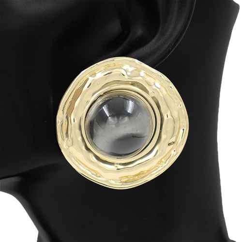 Fashion Round Statement Earrings #KE1278 - Multiple Colors (PC)