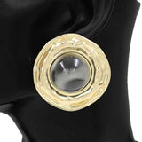 Fashion Round Statement Earrings #KE1278 - Multiple Colors (PC)