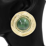 Fashion Round Statement Earrings #KE1278 - Multiple Colors (PC)