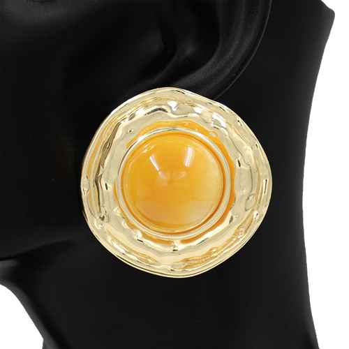 Fashion Round Statement Earrings #KE1278 - Multiple Colors (PC)