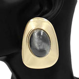 Fashion Oval Statement Earrings #KE1280 - Multiple Colors (PC)