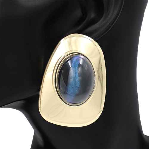Fashion Oval Statement Earrings #KE1280 - Multiple Colors (PC)