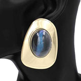Fashion Oval Statement Earrings #KE1280 - Multiple Colors (PC)