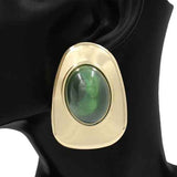 Fashion Oval Statement Earrings #KE1280 - Multiple Colors (PC)