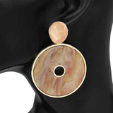 Fashion Circular Statement Earrings #KE1294 - Multiple Colors (PC)