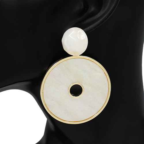 Fashion Circular Statement Earrings #KE1294 - Multiple Colors (PC)