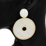 Fashion Circular Statement Earrings #KE1294 - Multiple Colors (PC)