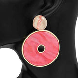 Fashion Circular Statement Earrings #KE1294 - Multiple Colors (PC)