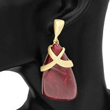 Fashion Stone Drop Earrings #KE1304 - Multiple Colors (PC)