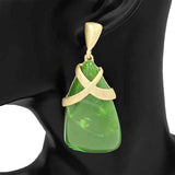 Fashion Stone Drop Earrings #KE1304 - Multiple Colors (PC)