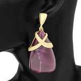Fashion Stone Drop Earrings #KE1304 - Multiple Colors (PC)