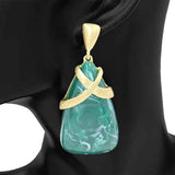 Fashion Stone Drop Earrings #KE1304 - Multiple Colors (PC)