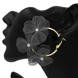 Flower Hoop Earring #KE2746 (PC)