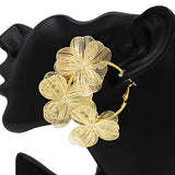 Flower Hoop Earring #KE2746 (PC)