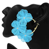 Flower Hoop Earring #KE2746 (PC)