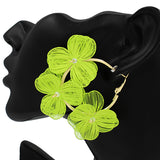 Flower Hoop Earring #KE2746 (PC)