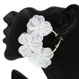 Flower Hoop Earring #KE2746 (PC)