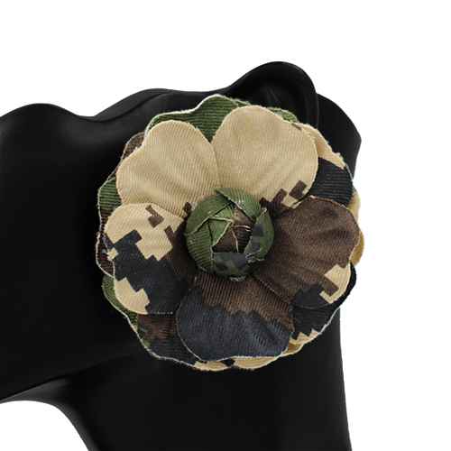 Fashion Flower Denim Statement Earrings #KE2795 - Multiple Colors (PC)