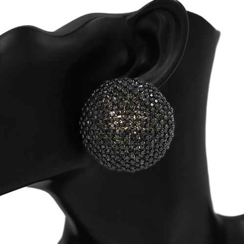 Fashion Rhinestone Large Circle Earrings #KE2917 - Multiple Colors (PC)