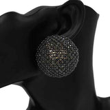 Fashion Rhinestone Large Circle Earrings #KE2917 - Multiple Colors (PC)