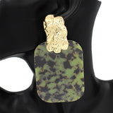 Fashion Rectangle Drop Earrings #KE2933 - Multiple Colors (PC)