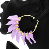 Fashion Statement Petal Hoop Earrings #KE2972 (PC)