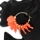 Fashion Statement Petal Hoop Earrings #KE2972 (PC)