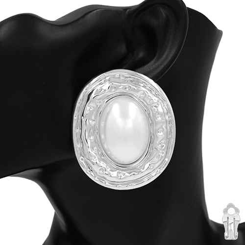 Fashion Oval Statement Earrings #KE3505 - Multiple Colors (PC)