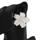 Fashion Rhinestone Flower Earrings #KE4371 - Multiple Colors (PC)