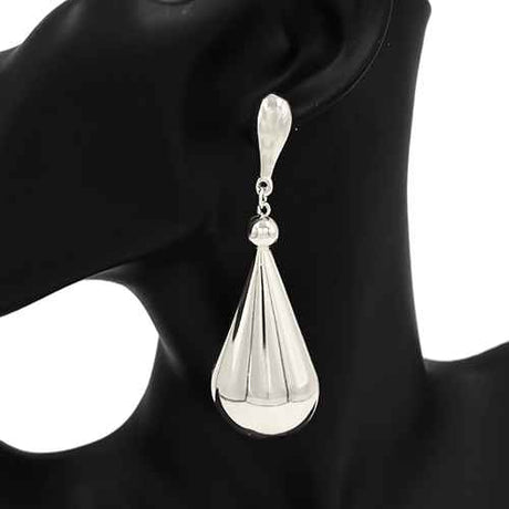 Fashion Polished Teardrop Statement Earrings #KE4385 - Multiple Colors (PC)