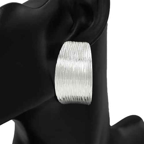 Fashion Wide Hoop Earrings #KE4518 - Multiple Colors (PC)