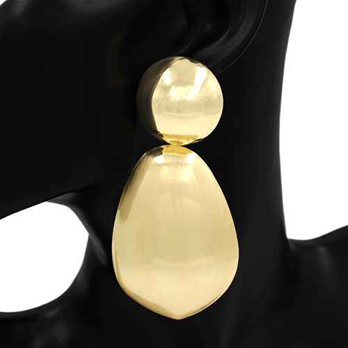Fashion Large Teardrop Statement Earrings #KE4552GD Gold (PC)