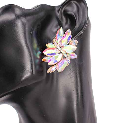 Fashion Floral Cluster Earrings #KE8208 - Multiple Colors (PC)