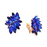 Fashion Floral Cluster Clip-On Earrings #KE8209 - Multiple Colors (PC)